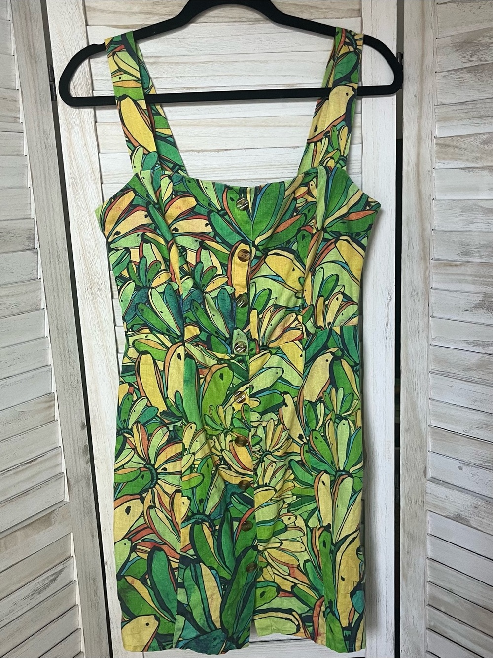 Farm Rio Green Banana Dress